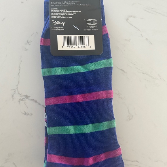 Disney Pixar Buzz Lightyear Striped Crew Socks (Unisex, Size: 6–12)- NWT - Picture 4 of 6